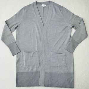 Nordstrom duster cardigan. Grayish/ silver color. Pockets. Size M.